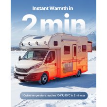 VEVOR Dieselheizung Lufterhitzer 8 kW DC 12 V/24 V tragbare Standheizung mit Fernbedienung & LCD-Bildschirm, geringe Geräuschentwicklung, 5 L Kraftstofftank für Lkw Wohnmobile SUV Campervan