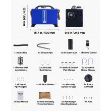 VEVOR Dieselheizung Lufterhitzer 8 kW DC 12 V/24 V tragbare Standheizung mit Fernbedienung & LCD-Bildschirm & Griff, geringe Geräuschentwicklung, 5 L Kraftstofftank für Lkw Wohnmobile SUV Traktor