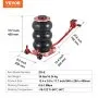 VEVOR Pneumatischer Wagenheber Triple Bag Air Jack 3 t, Dreifachbeutel Luftheber 140-450 mm Hubhöhe Sack-Luftwagenheber, 5 Minuten Hub Luftheber Wagenheber Arbeitssparend für SUV, Lkw, Pkw usw.