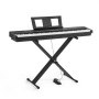 VEVOR Digitalpiano, 88 Tasten vollgewichtet, E-Piano Doppeltastatur & Lautsprecher mit X-Ständer, Sustain-Pedal, Aufnahmefunktion, 280 Töne, Kabellose Verbindung, für Anfänger, Schwarz