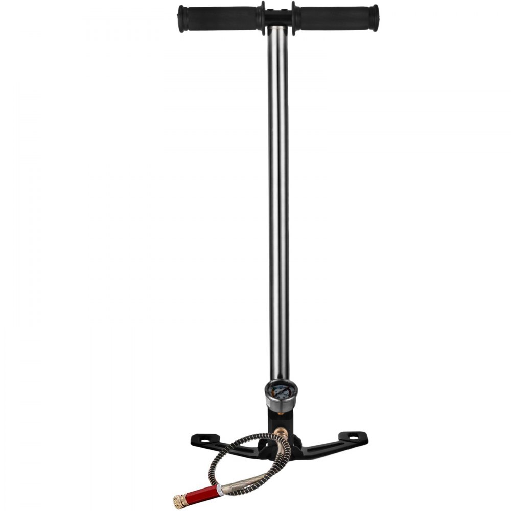 VEVOR Dreistufige Hochdruckluftpumpe 4500psi, Handpumpe Tragbare 30MPa, Luftpumpe Hochdruck Fahrradpumpe Luftpumpe für E-Bike Mountainbike Rennrad Komplettes Zubehör