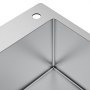 VEVOR 838 x 558 mm Küchenspüle Einbauspüle, Aufsatzbecken mit Einzelbecken & Zubehör, Waschbecken Spülbecken für Haushaltsgeschirrspüler für Arbeitsplatz, Wohnmobil, Vorbereitungsküche & Barspüle