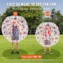 VEVOR Aufblasbarer Bump Ball Bumper Stoßball 1 Stk. 1,2 m x 1,03 m, Menschlicher Kollisionsball, PVC-Körperblasen-Bounce-Ball für Outdoor-Aktivitäten, Transparent + Rote Punkte Aufblasbar Bumper Ball