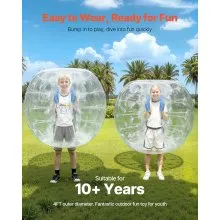 VEVOR aufblasbare Bumper-Bälle im 2er-Pack, 1,2 m Körper-Sumo-Zorb-Bälle für Teenager und Erwachsene, 0,8 mm dicke PVC-Menschenhamster-Blasenbälle für Team-Gaming-Spiele im Freien, Bumper-Bopper-Spiel