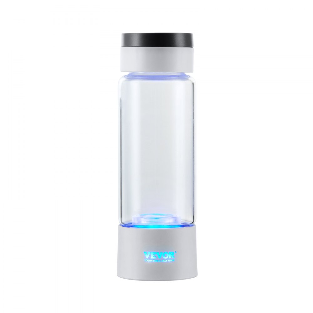 VEVOR Wasserstoff-Wasserflaschengenerator, tragbarer Wasserstoff-Wasserbereiter 380 ml, wasserstoffreiches Wasserionisationsgerät mit SPE-Technologie, mit Naseninhalationsschlauch & Selbstreinigung