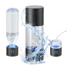 VEVOR Wasserstoff-Wasserflaschengenerator, tragbarer Wasserstoff-Wasserbereiter 230 ml, wasserstoffreiches Wasserionisationsgerät mit SPE-Technologie, mit Nasen-Inhalationsschlauch & Selbstreinigung