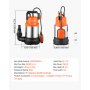 VEVOR Submersible Water Pump 750W 20000 L/H Sump Pump with Float Switch, Portable Water Removal, Thermoplastic Material, for Swimming Pool Draining Garden Ponds Hot Tubs Basements, IPX8 Waterproof