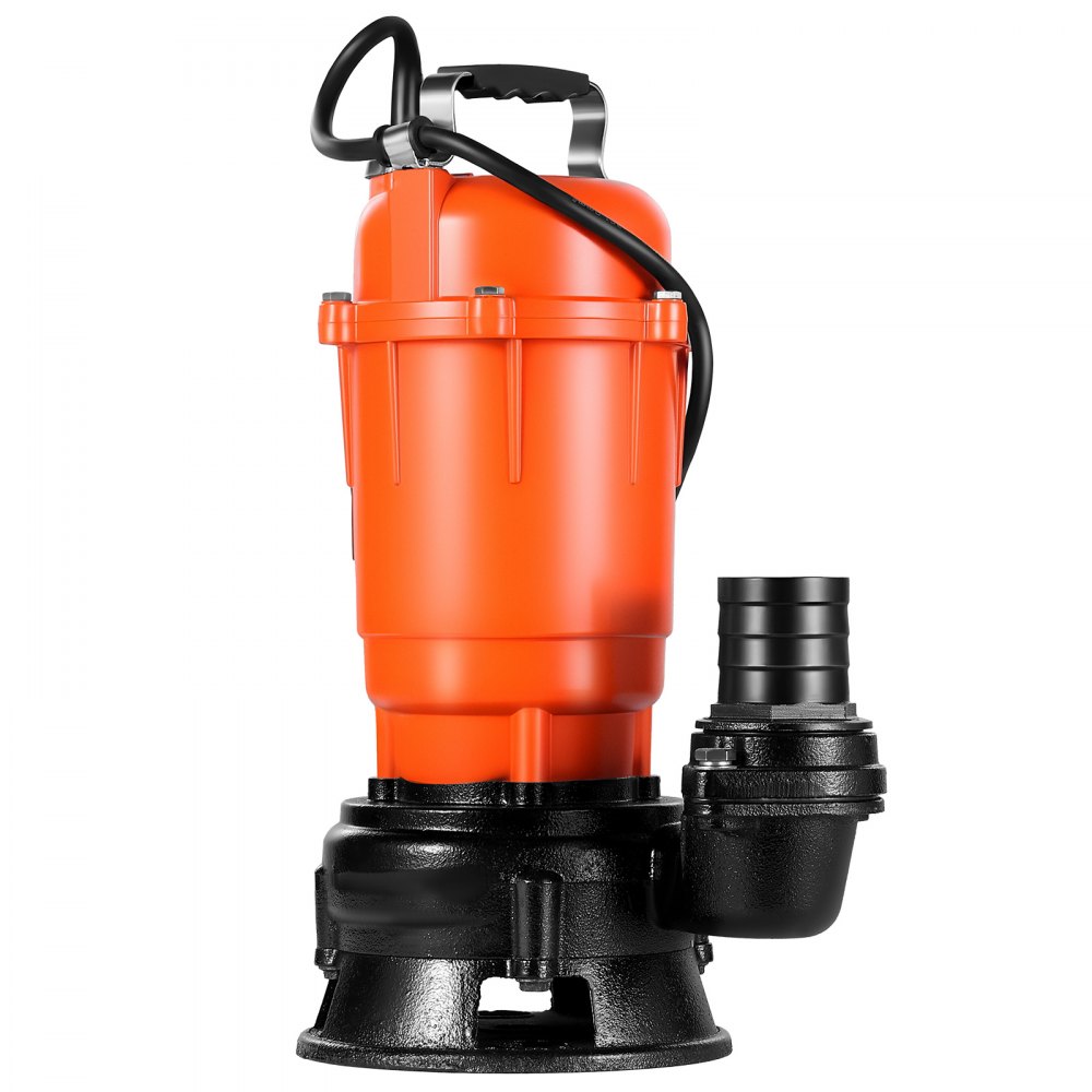 VEVOR 550W Tauchpumpe, 18000l/h, Gusseisen-Schmutzwasserpumpe mit 5,08cm Auslass, 10m max. Förderhöhe, zum Abpumpen von Schmutzwasser, für Pools, Gärten, Teiche, Keller & überflutete Bereiche
