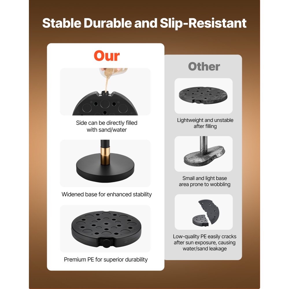 VEVOR Absperrpfosten 8-teilig, Personenleitsystem Set mit 6 Schwarzen Samtseilen (1,5 m), Absperrständer mit Nachfüllbarem Sockel Geeignet für Konzerte Ausstellungen Hotels Kinos