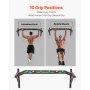 VEVOR Klimmzugstange Pull up Bar zur Wandmontage, 127 cm breite, multifunktionale Oberkörper-Trainingsstangen aus Stahl mit Aufhängern, Klimmzug-Trainingsstation (200 kg belastbar), Fitnessstudio