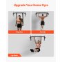 VEVOR Klimmzugstange Pull up Bar zur Wandmontage, 127 cm breite, multifunktionale Oberkörper-Trainingsstangen aus Stahl mit Aufhängern, Klimmzug-Trainingsstation (200 kg belastbar), Fitnessstudio