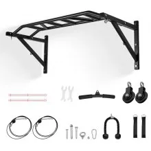 VEVOR Klimmzugstange Wandmontage Fitnessstudio mit LAT-Pulldown-Aufsätzen 200kg