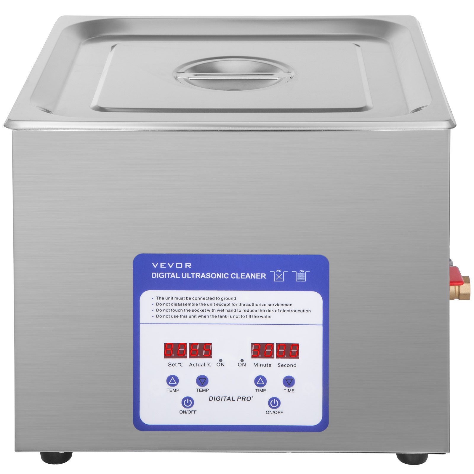 VEVOR 15L Ultraschallreinigungsgerät, Ultraschallreiniger, 400W Heizleistung, 40 kHz Ultraschallfrequenz, 316&304 Edelstahl Korb, Schmuck Brillen Reiniger, Sterilisator Instrumente, Ultrasonic Cleaner