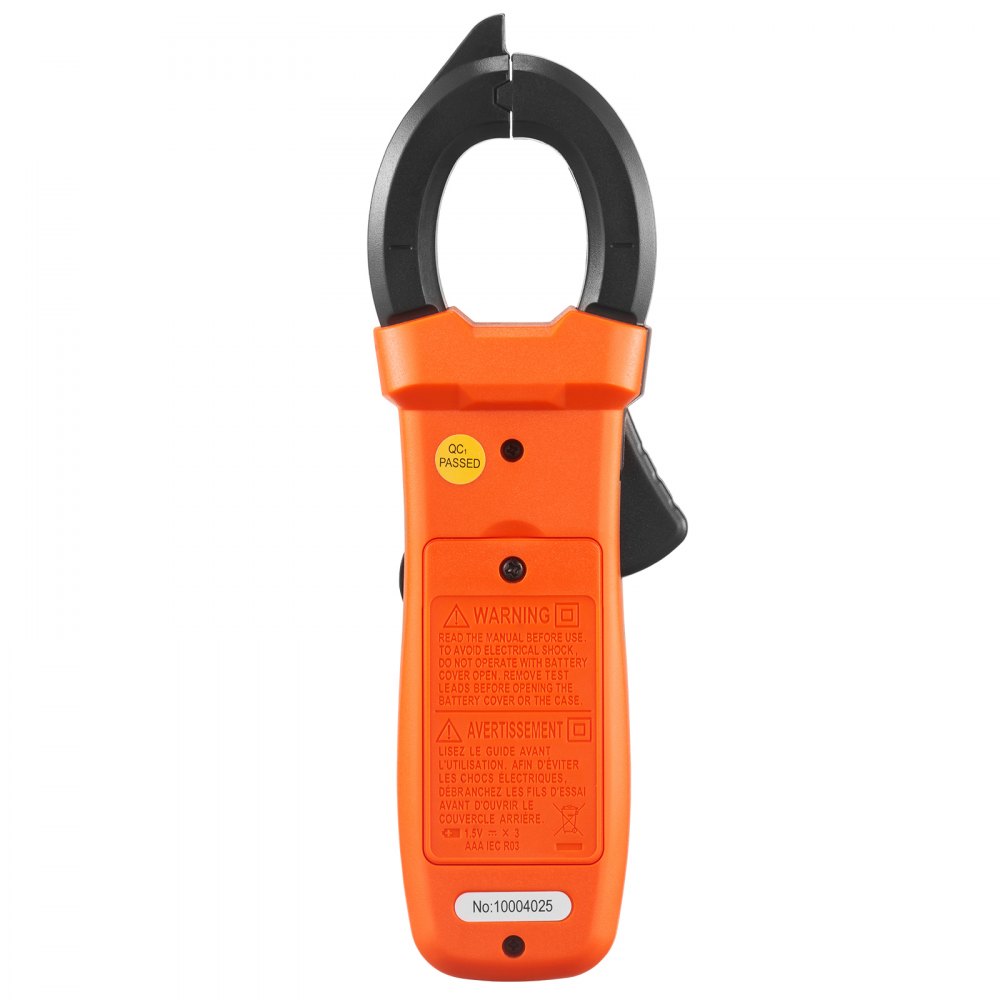 VEVOR Stromzange Zangenmessgerät Zangenamperemeter Zangenmultimeter 3999 Counts