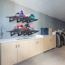 VEVOR 2 Stück 6 x 2 Fuß Garagen-Lagerregale zur Wandmontage, robuste Regale