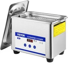 VEVOR Ultraschallreiniger 0,8 L, Ultraschall Reinigungsgerät 40 kHz, Schmuckreiniger Ultraschall 24 W, Digitaler Ultraschallreiniger mit LED-Anzeige, Ultraschallreinigungsgerät Brillen Ultraschall