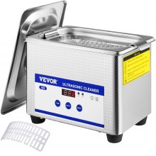 VEVOR Ultraschallreiniger 0,8 L, Ultraschall Reinigungsgerät 40 kHz, Schmuckreiniger Ultraschall 35 Watt, Digitaler Ultraschallreiniger mit LED-Anzeige, Ultraschallreinigungsgerät Brillen Ultraschall