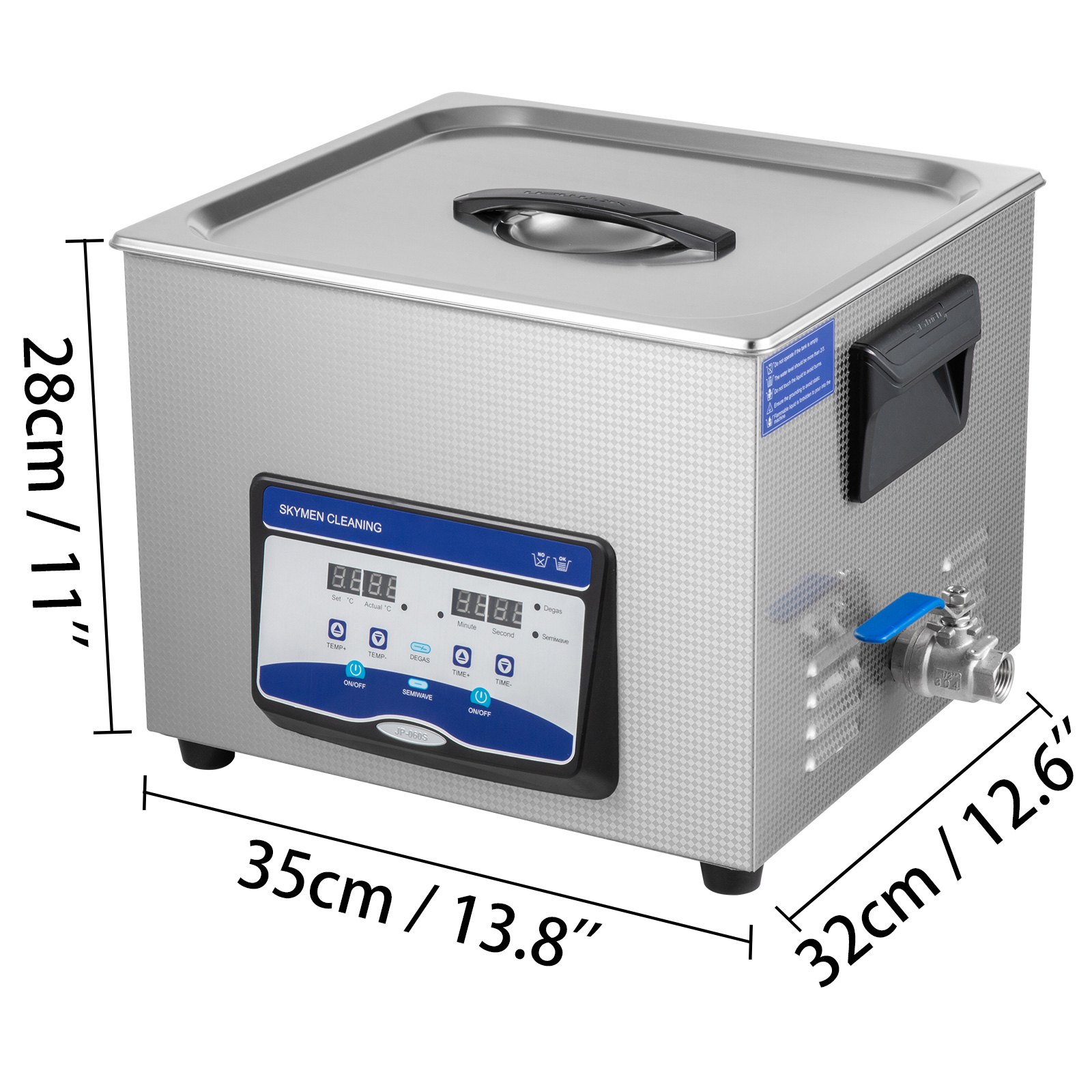 VEVOR 15L Digital Ultraschall Reiniger 40kHz Ultrasonic Cleaner Schmuck Reinigung Ultraschall Ultraschallreinigungsgerät Brille Reinigungsgerät mit Heater Timer