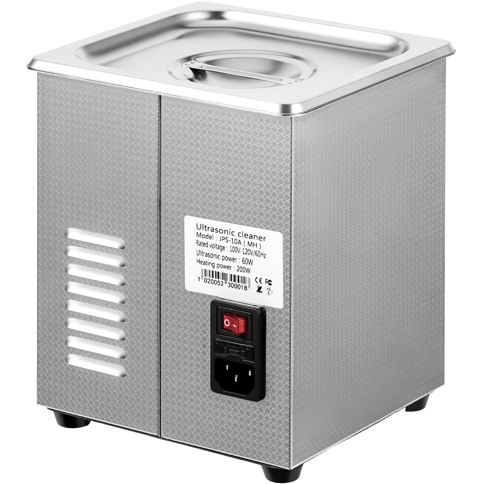 VEVOR 2 L Verbesserter Ultraschallreiniger (100 W Heizung, 60 W Ultraschall) Professioneller digitaler Labor-Ultraschall-Teilereiniger mit Heizungstimer für die Reinigung von Schmuck, Brillenteilen