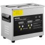 VEVOR 3 L Verbesserter Ultraschallreiniger (200 W Heizung, 120 W Ultraschall) Professioneller digitaler Labor-Ultraschall-Teilereiniger mit Heizungstimer für die Reinigung von Schmuckgläsern