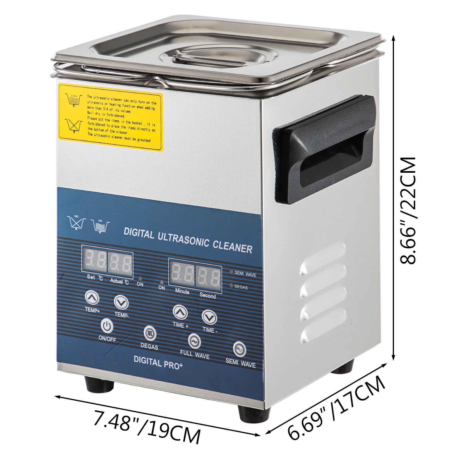 Vevor Digitaler Ultraschallreiniger Ultraschallreinigungsmaschine 2l Reinigung