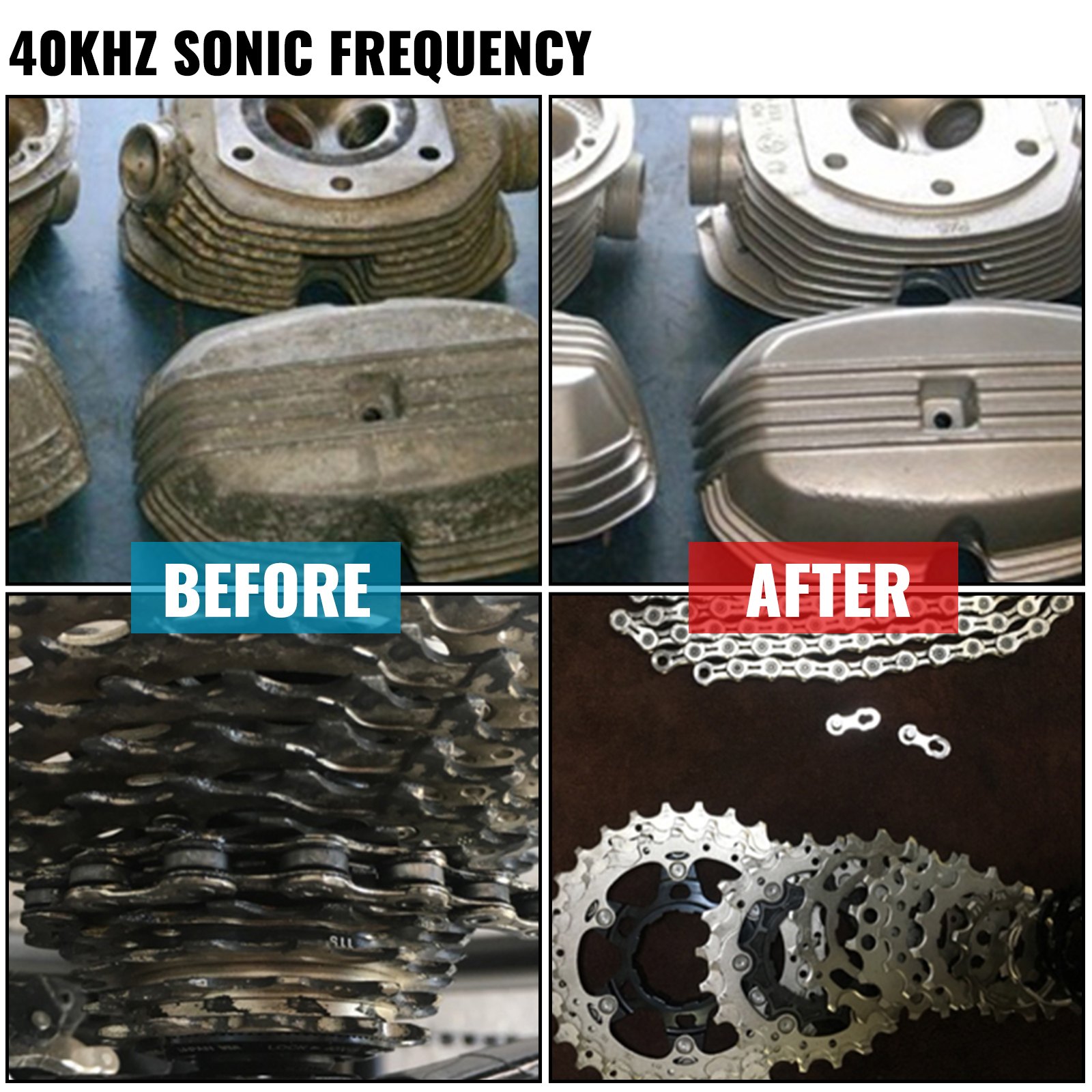 VEVOR 2L Tankinhalt Digital Ultraschall Reiniger 40kHz Ultrasonic Cleaner Edelstahl  Schmuck Reinigung 20-80 ℃ Ultraschall Ultraschallreinigungsgerät 220V Brille Reinigungsgerät mit Heater Timer