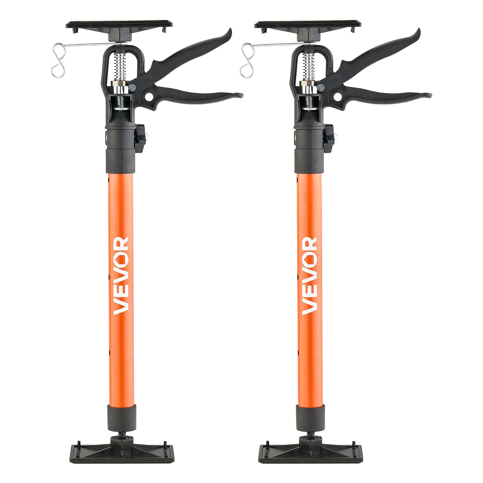 VEVOR Einhandstütze, 2 Stk., Deckenstütze 53–155cm, Teleskopstütze aus Stahl, Montagestütze bis zu 70kg Kapazität zum Installieren von Schränken, Anheben von Trockenbauwänden, Frachtstangen