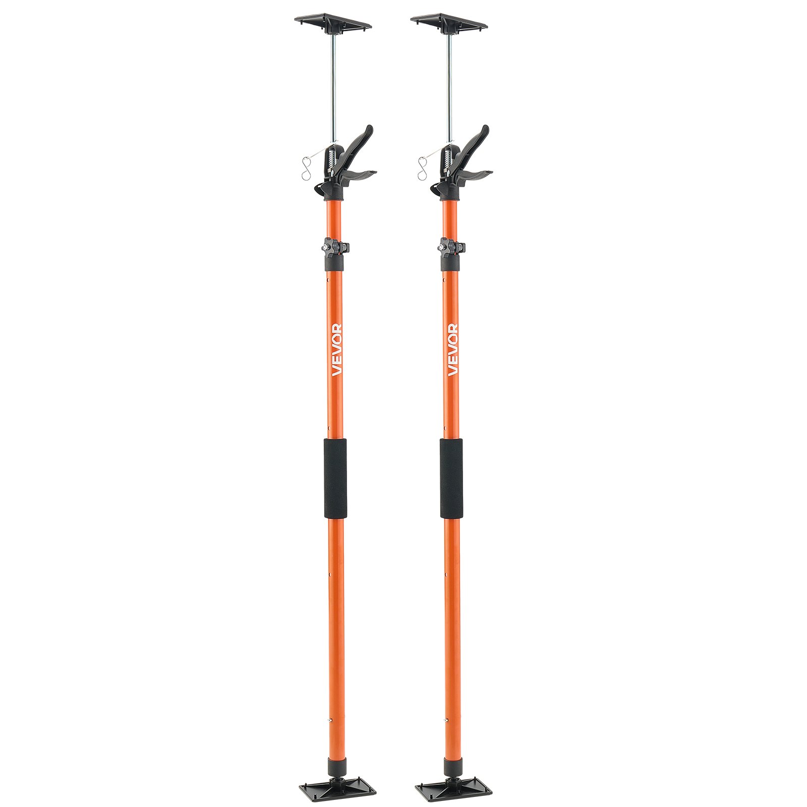 VEVOR Einhandstütze, 2 Stk., Deckenstütze 116–290cm, Teleskopstütze aus Stahl, Montagestütze bis zu 70kg Kapazität zum Installieren von Schränken, Anheben von Trockenbauwänden, Frachtstangen