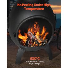 VEVOR Terrassenofen Gartenkamin Aztekenofen Feuerstelle Außenkamin 52x50x130cm