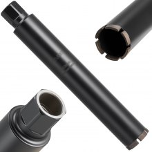 VEVOR Kernbohrer Bohrkrone φ 63,5 mm 356 mm Bohrtiefe, 1-1/4 Zoll-7 Innengewinde, Hochpräzisions-Schweißtechnologie, Nass-Diamantkernbohrer Kernlochbohrer für Stahlbeton Ziegel Mauerwerk