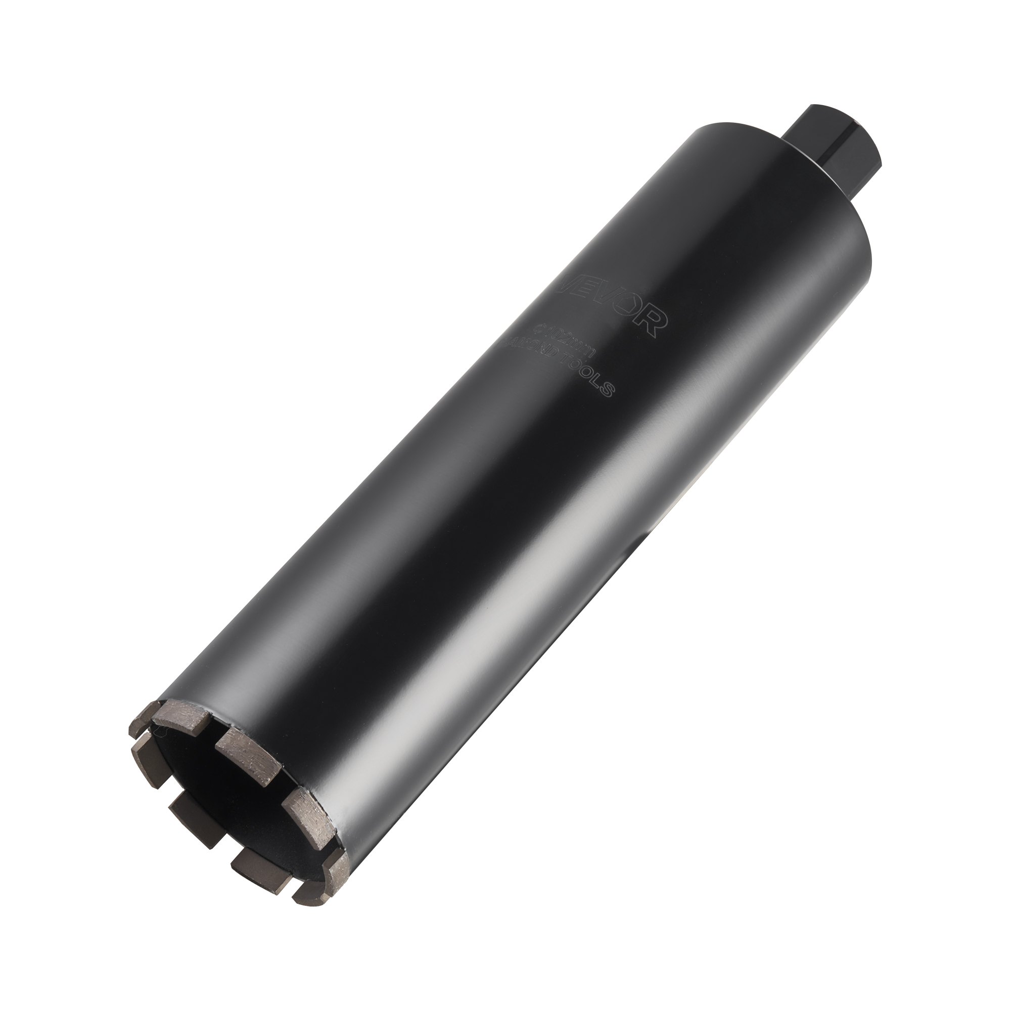 VEVOR Core Drill Bit, 102 mm Diameter, 356 mm Drilling Depth, 1-1/4 in-7 Internal Thread, High-Precision Welding Technology, Wet Diamond Core Bit for Reinforced Concrete, Red Bricks, and Masonry