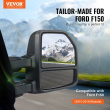 VEVOR Elektrische Außenspiegel für 2015-2018 Ford F150 Signal Lichter Faltbar