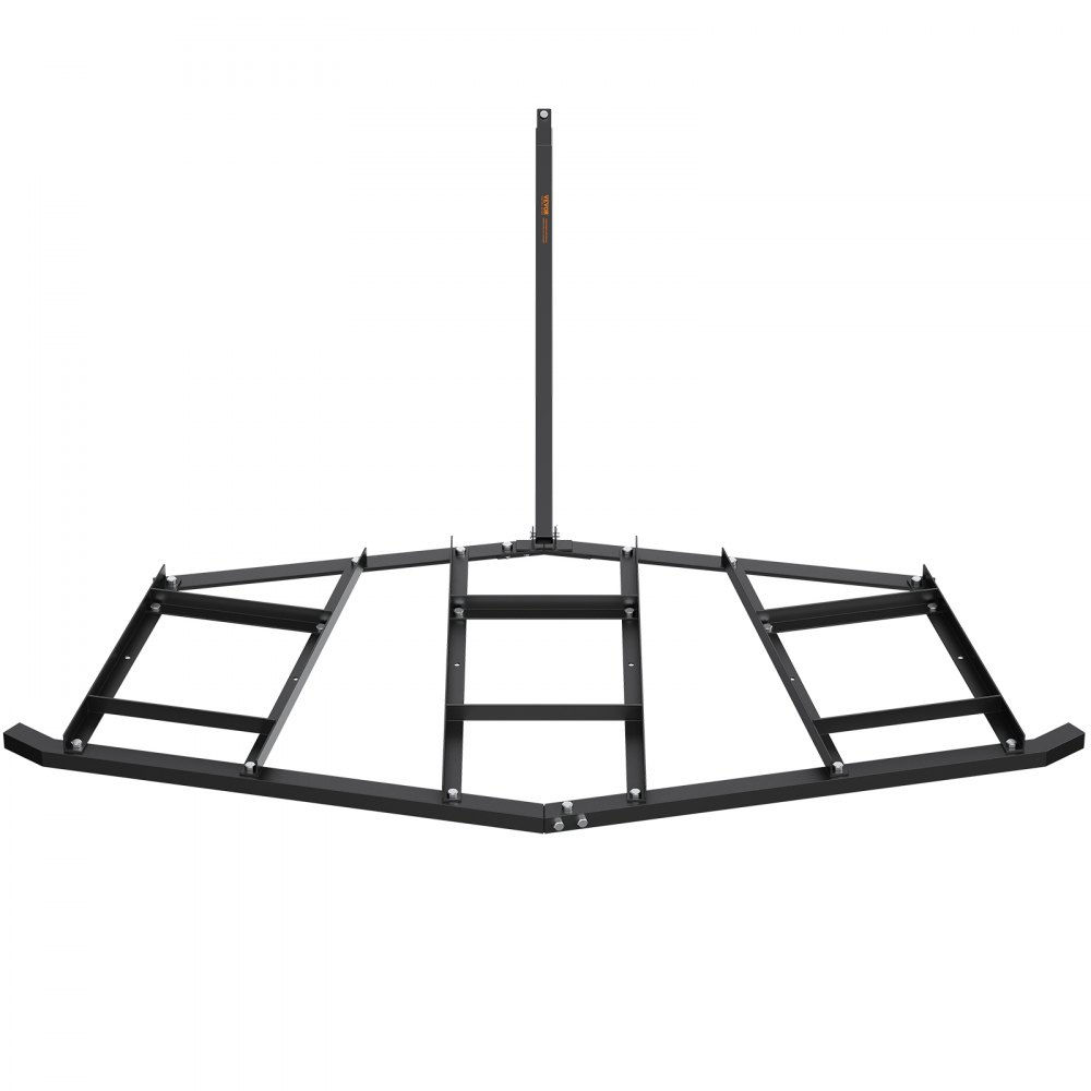 VEVOR Schleppegge 2200 x 2070 x 100 mm Traktor Wiesenegge Wiesenschleppe aus 4 mm dickem Q235-Stahl Feldegge Einstellbarer Querstangenbereich 203,2/406,4 mm Rasenschleppe ATVs, UTVs, Gartentraktoren