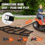 VEVOR Schleppegge 2200 x 2070 x 100 mm Traktor Wiesenegge Wiesenschleppe aus 4 mm dickem Q235-Stahl Feldegge Einstellbarer Querstangenbereich 203,2/406,4 mm Rasenschleppe ATVs, UTVs, Gartentraktoren