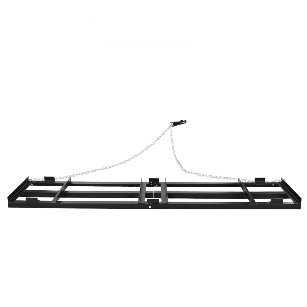 VEVOR Schleppegge 243,5x50 cm, Wiesenegge, Wiesenschleppe mit 183 cm Kette, Hochleistungs-Nivellierrechen, Verzinkter Stahl-Feldegge für Kiesauffahrten, Passend für ATVs, UTVs & Traktoren
