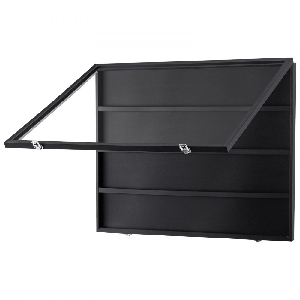 VEVOR Vitrine für Sportkarten in 36 verschiedenen Ausführungen, 77,5x61,7x5,5cm Präsentationsrahmen mit 98 % UV-Schutz PC-Glas abschließbarer Wandschrank für Fußball Basketball Hockey Sammelkarten