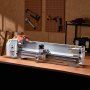 VEVOR Metalldrehmaschine 220x1000 mm Drehmaschine Automatischer Vorschub 2500 U/min Drehzahl 1250 W Bürstenloser Motor, mit Zubehör, Tischdrehmaschine für die Bearbeitung von Präzisionsteilen