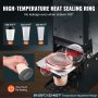VEVOR Vollautomatische  Verschließmaschine, 500–650 Tassen/h, Juice Cup Sealer für 180 mm hohe und 90/95 mm große Tassen, Boba-Teeverschließer mit digitaler LCD-Steuerung für Bubble-Milch-Tee, Kaffee