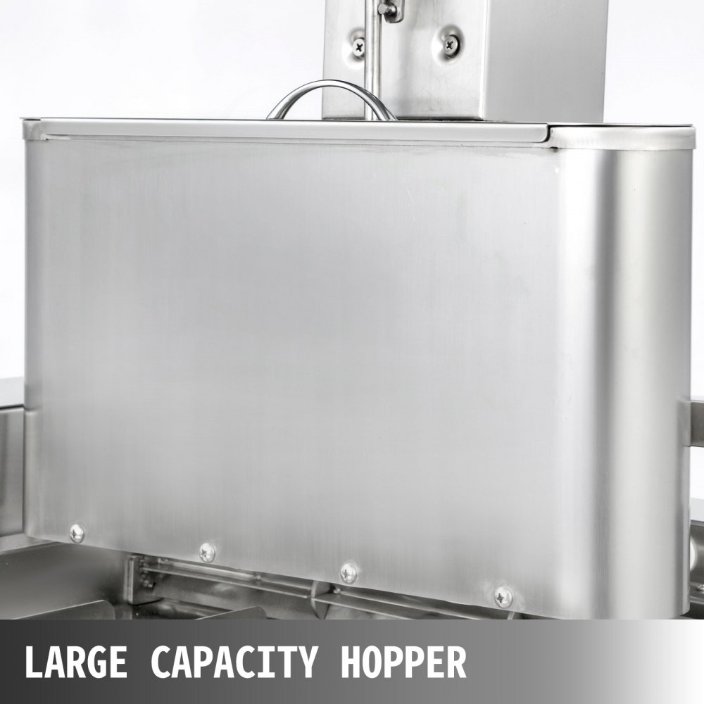 Kommerziell Donutmaker Donutmaschine Automatisch 9,5l Edelstahl 6 Reihen 3000w