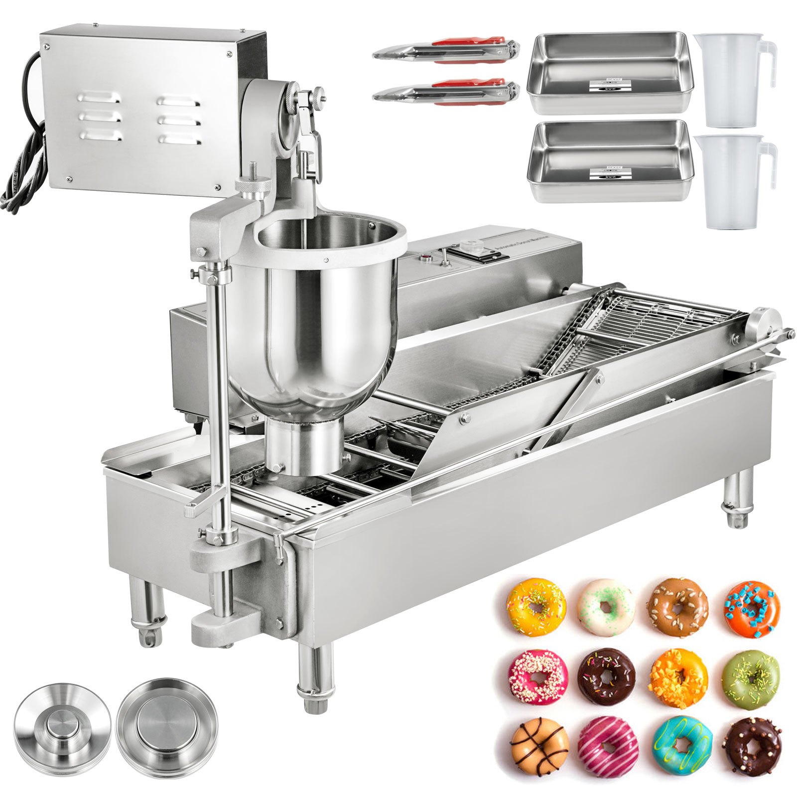 VEVOR Automatische Donuts Maker Maschine Automatischer Donut Maker 2-reihiger-Donutmaker kommerziell