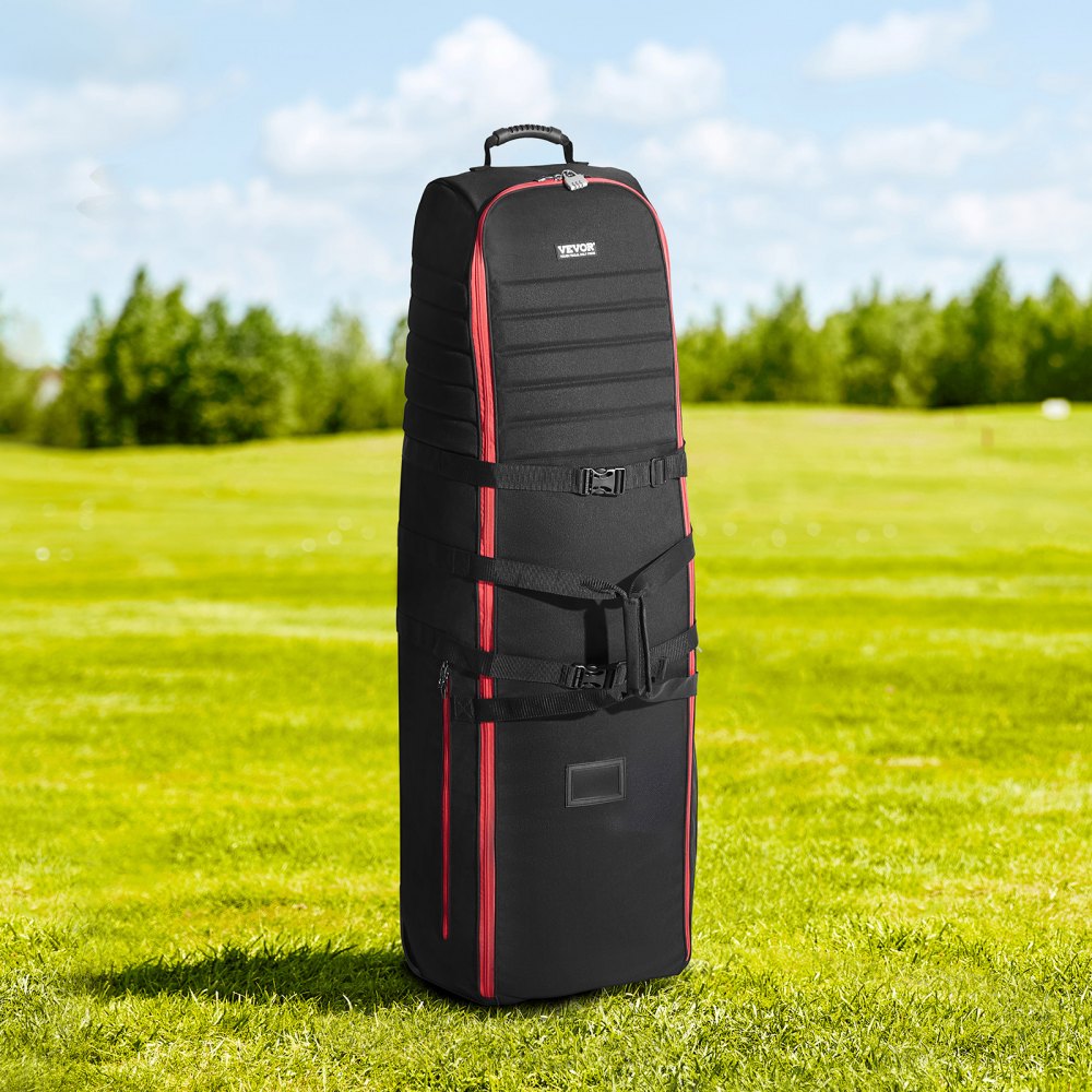 VEVOR Golf-Reisetasche Golftasche, tragbare Golf-Reisehülle Golftasche, verschleißfeste, wasserdichte, gepolsterte Tasche aus 1000D-Nylon, Aufbewahrungstasche für Golfschläger für Fluglinien Schwarz