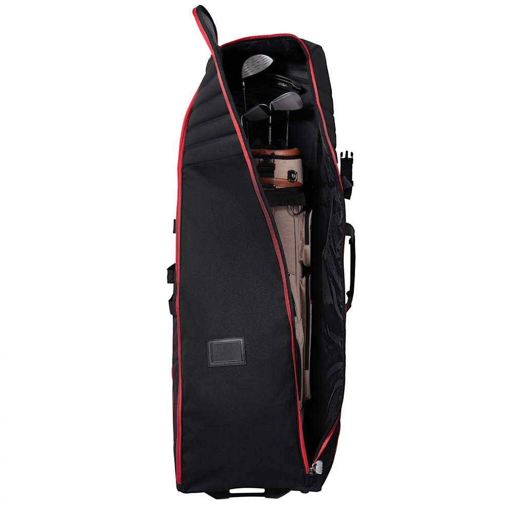 VEVOR Golf-Reisetasche Golftasche, tragbare Golf-Reisehülle Golftasche, verschleißfeste, wasserdichte, gepolsterte Tasche aus 1000D-Nylon, Aufbewahrungstasche für Golfschläger für Fluglinien Schwarz