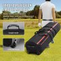 VEVOR Cartbag Golftasche Golf Tasche Rollbar Golfschläger-Reisetasche Schwarz