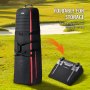 VEVOR Cartbag Golftasche Golf Tasche Rollbar Golfschläger-Reisetasche Schwarz