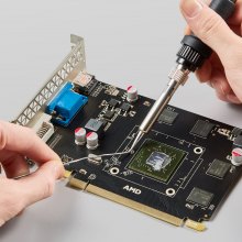 VEVOR 2-in-1 Heißluft Rework Lötstation Lötkolben 820W mit 5V USB-Ladeanschluss