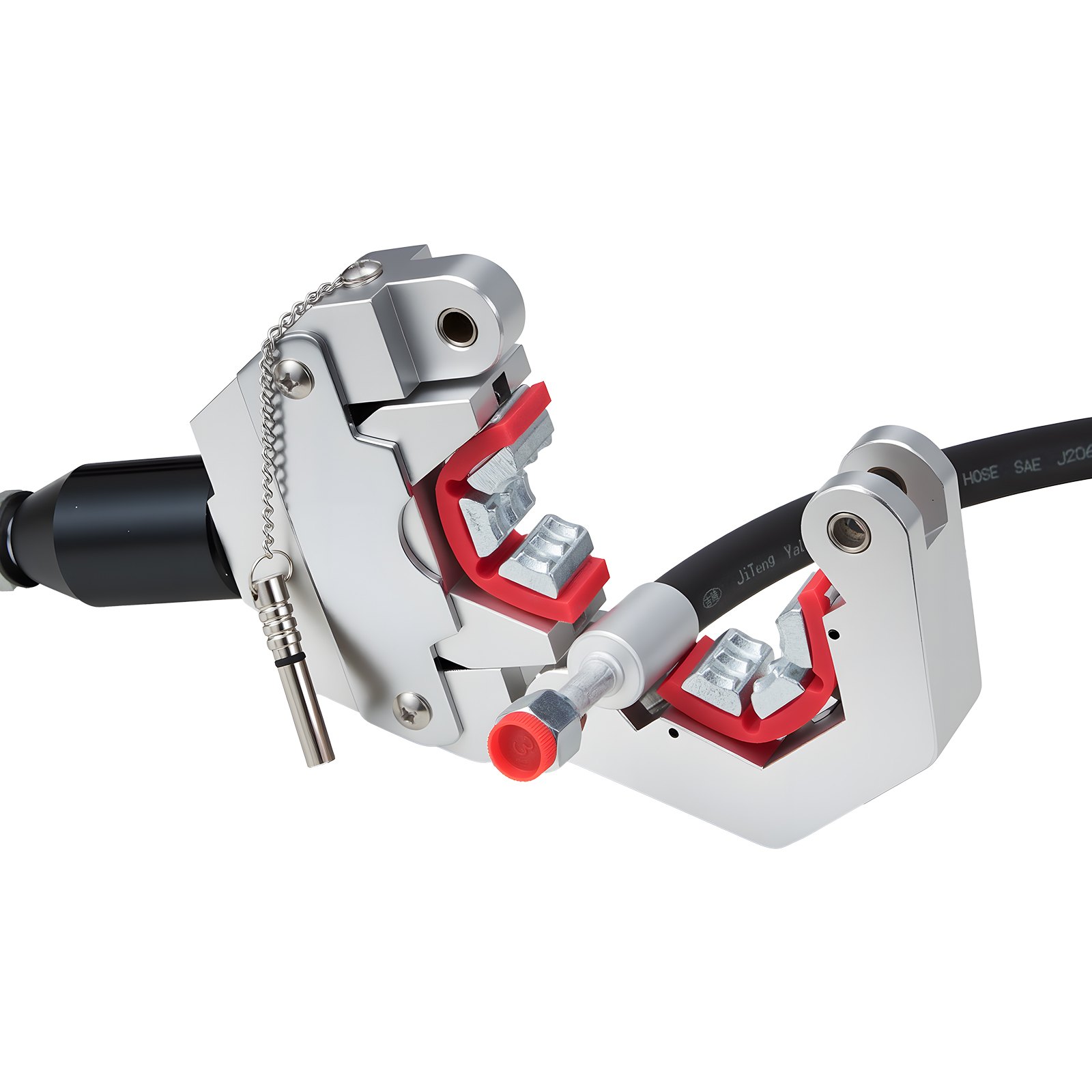 VEVOR Hydraulikschlauch-Crimpzange, Hydraulikschlauchpresse mit 7 Snap-On-Einsätzen & Tragekoffer, für Klimaanlagenschläuche zur Reparatur von Fahrzeugen & Klimaanlagen (mit Handpumpe)