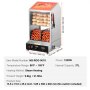 VEVOR Hot Dog Dampfgarer, 37L, 2-stufiger Hot Dog Hütten-Dampfgarer, 30℃~85℃, elektrischer Brötchenwärmer mit Schiebetüren aus gehärtetem Glas, Trennplattenzange, für Hot Dogs & Brötchen