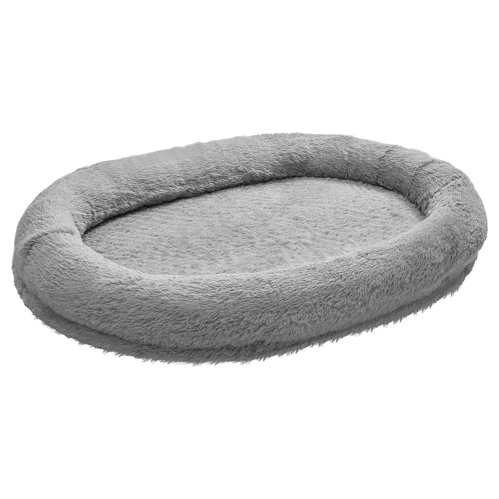 VEVOR Human Dog Bed, 1740 x 1180 x 240 mm Orthopedic Memory Foam Human Sized Dog Bed, Humans Pet Beds with Side Pocket, Handle & Zipper, Removable Machine-Washable Dogs Beds for Humans, Dark Gray