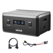 VEVOR Zusatzakku für tragbare Powerstation, 2160 Wh LiFePO4-Erweiterungsakku mit 3 Anschlüssen, für Zuhause, Camping, Roadtrips, Wohnmobile und Notfälle (Powerstation & Solarpanel NICHT enthalten)