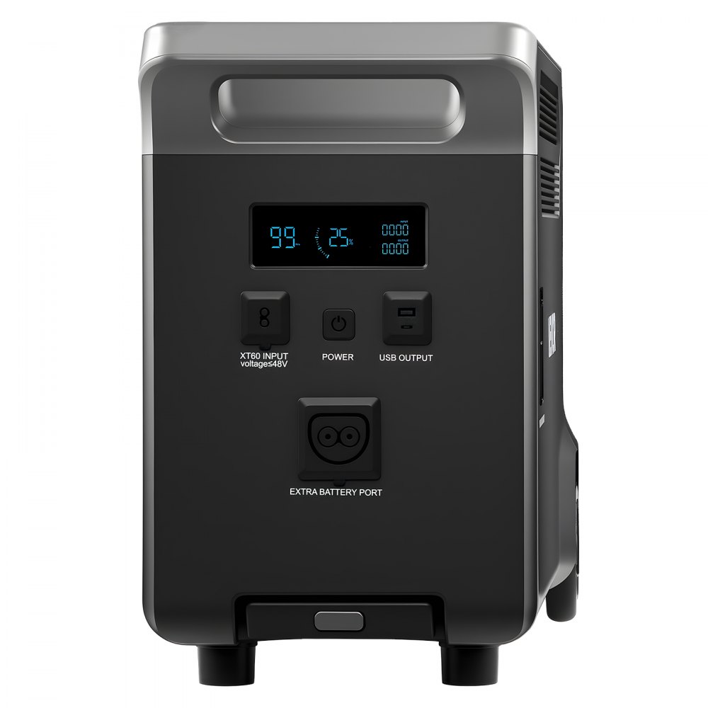 VEVOR Zusatzakku für tragbare Powerstation, 3840 Wh LiFePO4 Zusatz-Erweiterungsakku mit 3 Ausgangsanschlüssen für den Heimgebrauch, Camping, Roadtrips, Wohnmobile, Notfälle